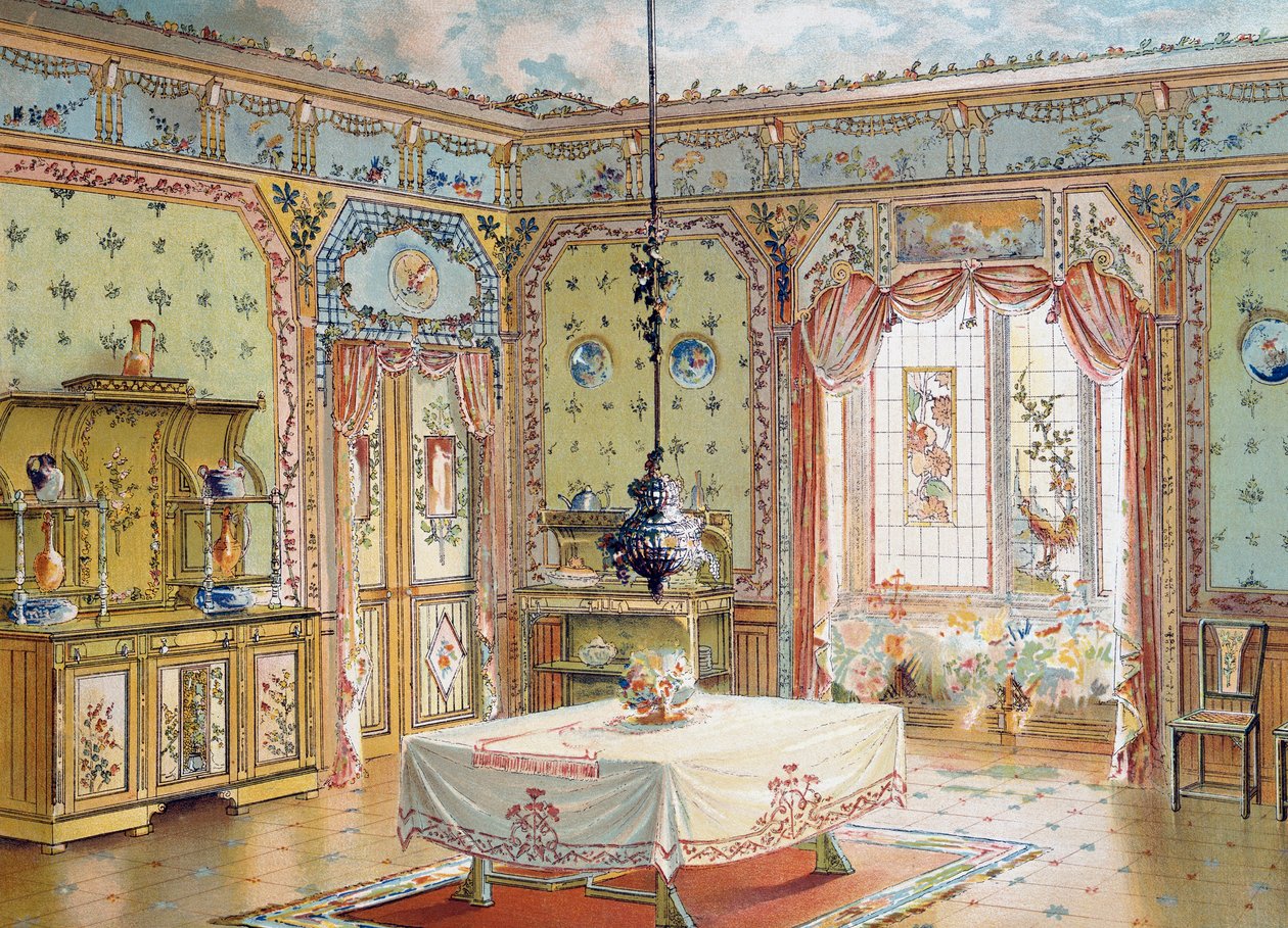 Design for spisestue fra magasinet La Decoration interieure (Home Decor) av French School