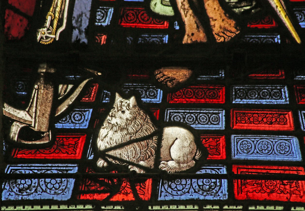 Detalj fra Martyrdommen til St. Sebastian - en hund av French School