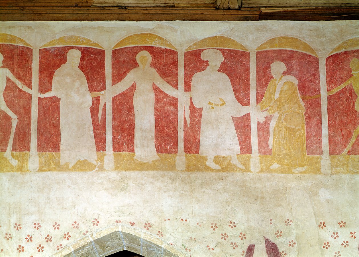Detalj av Dødedansen, ca. 1460 av French School