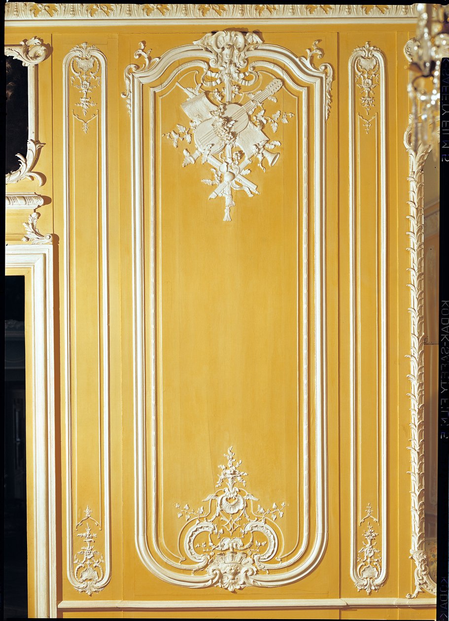 Detail of a panel from the Yellow Room, Hotel des Stuart d