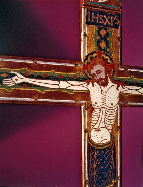 Detalj av korsfestelsen, ca. 1200 (emalje) av French School