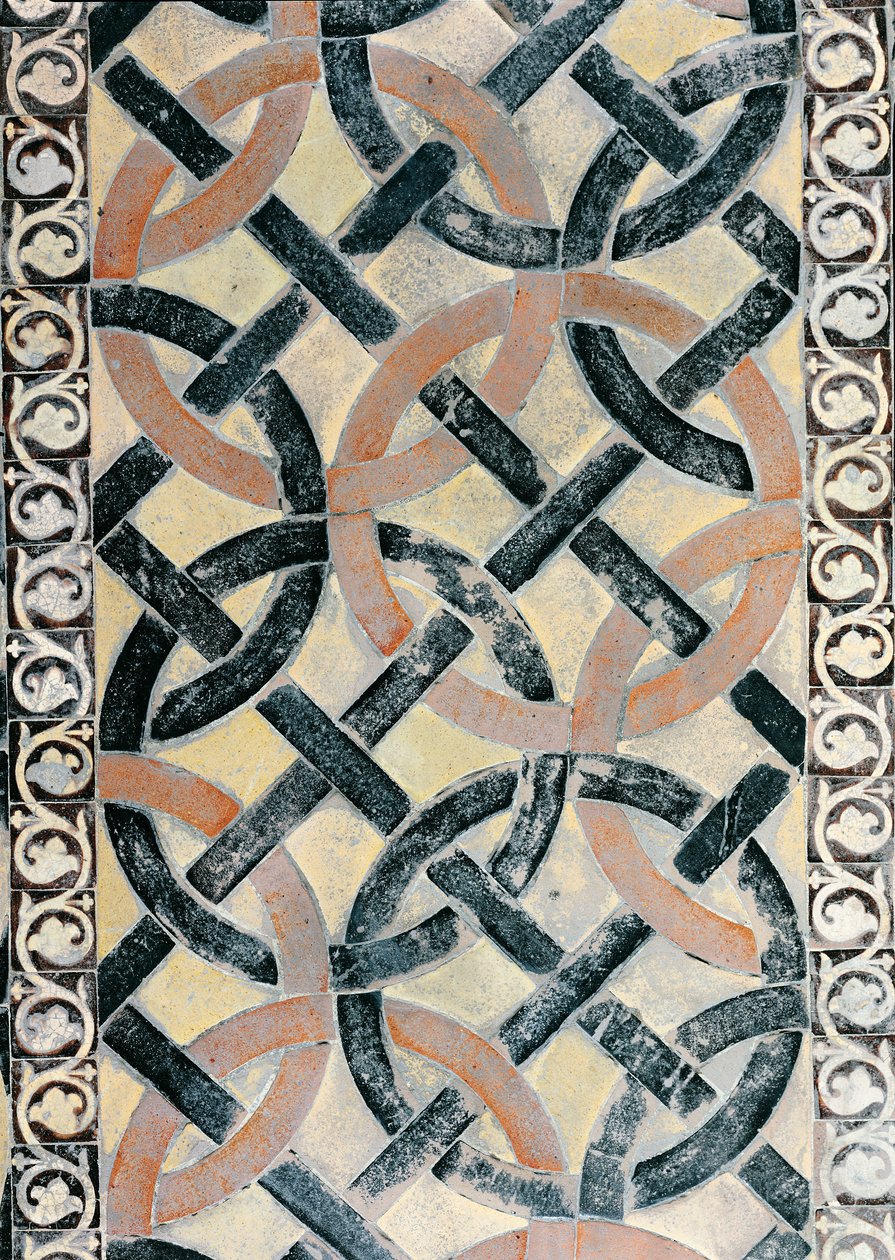 Detail of the pavement from the Chapelle de la Vierge (stone) av French School