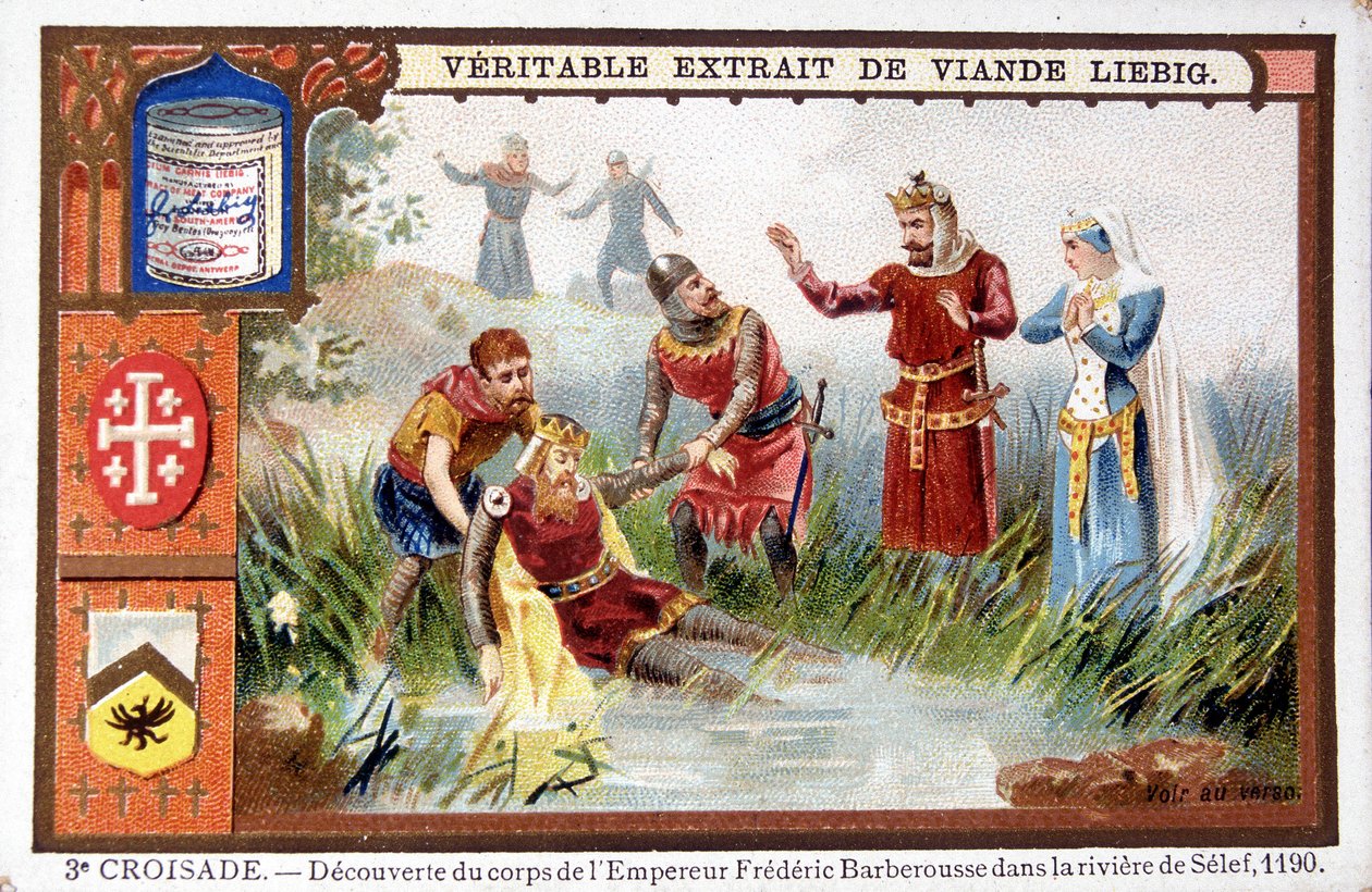 Oppdagelse av liket av Frédéric Barberousse i Selef-elven av French School