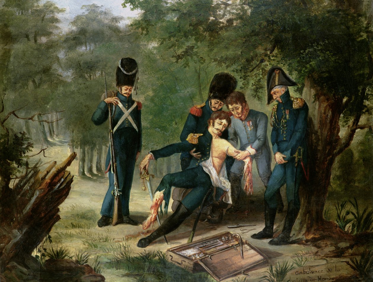 Doktor Larreys ambulanse ved slaget ved Hanau, 30.–31. oktober 1813 av French School