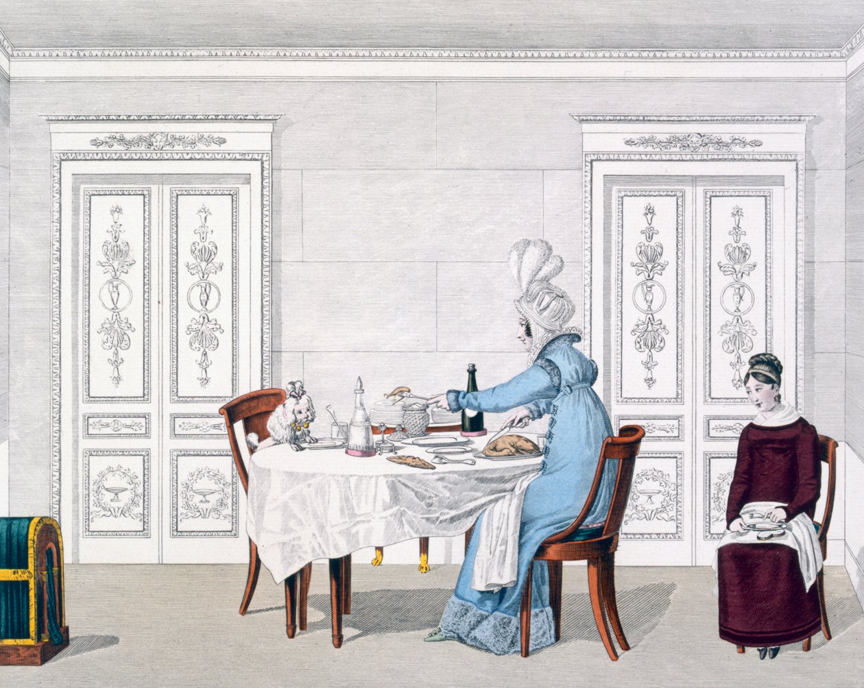 Dog Mania, plate 106 fra Le Bon Genre, 1818 av French School