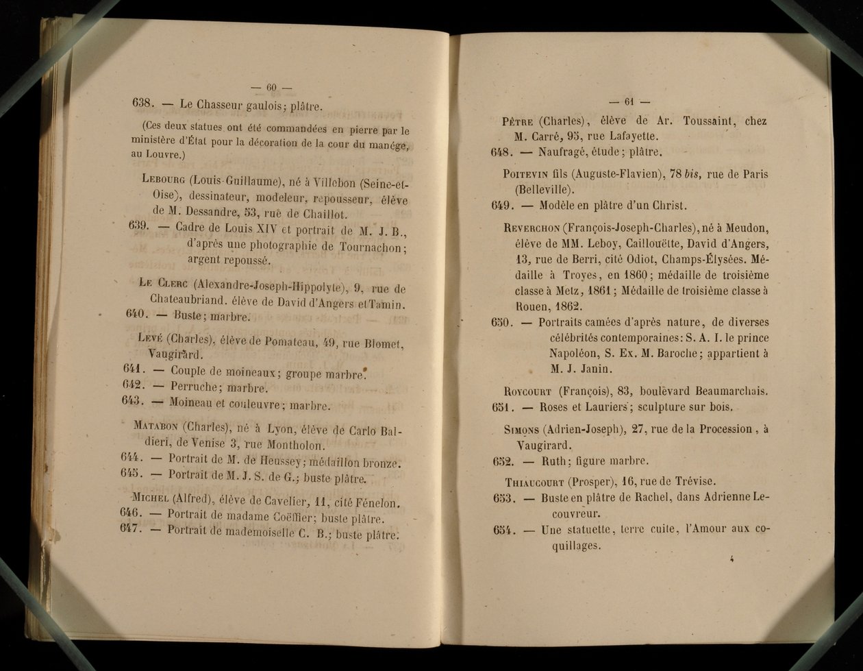 Dobbeltside fra Salon des Refuses, 1863 av French School