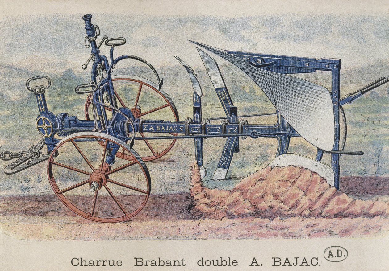 Dobbeltplog Brabant oppfunnet av Antoine Bajac, ca. 1900 av French School