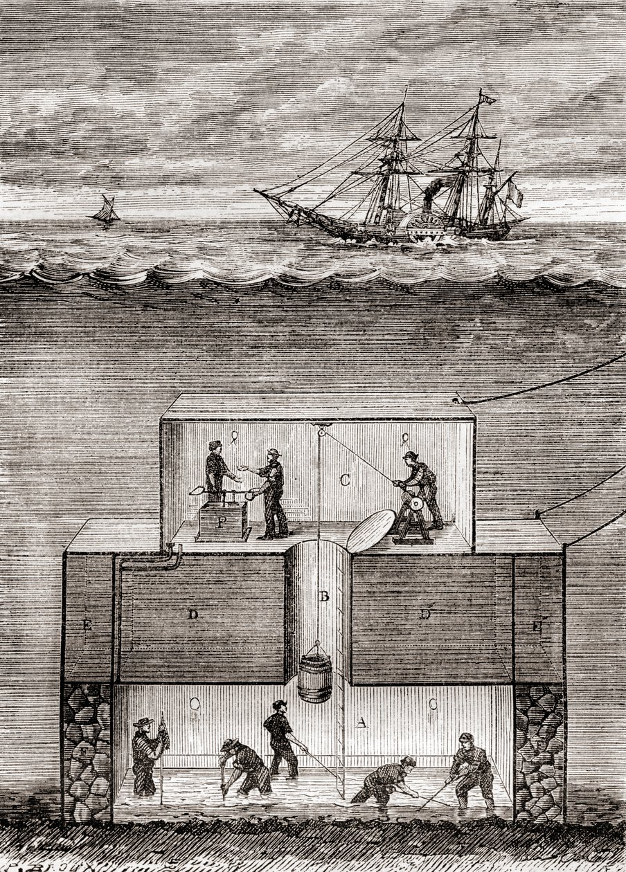 Dr. Antoine Prosper Payernes ubåtsdampbåt fra 1800-tallet, kalt en 