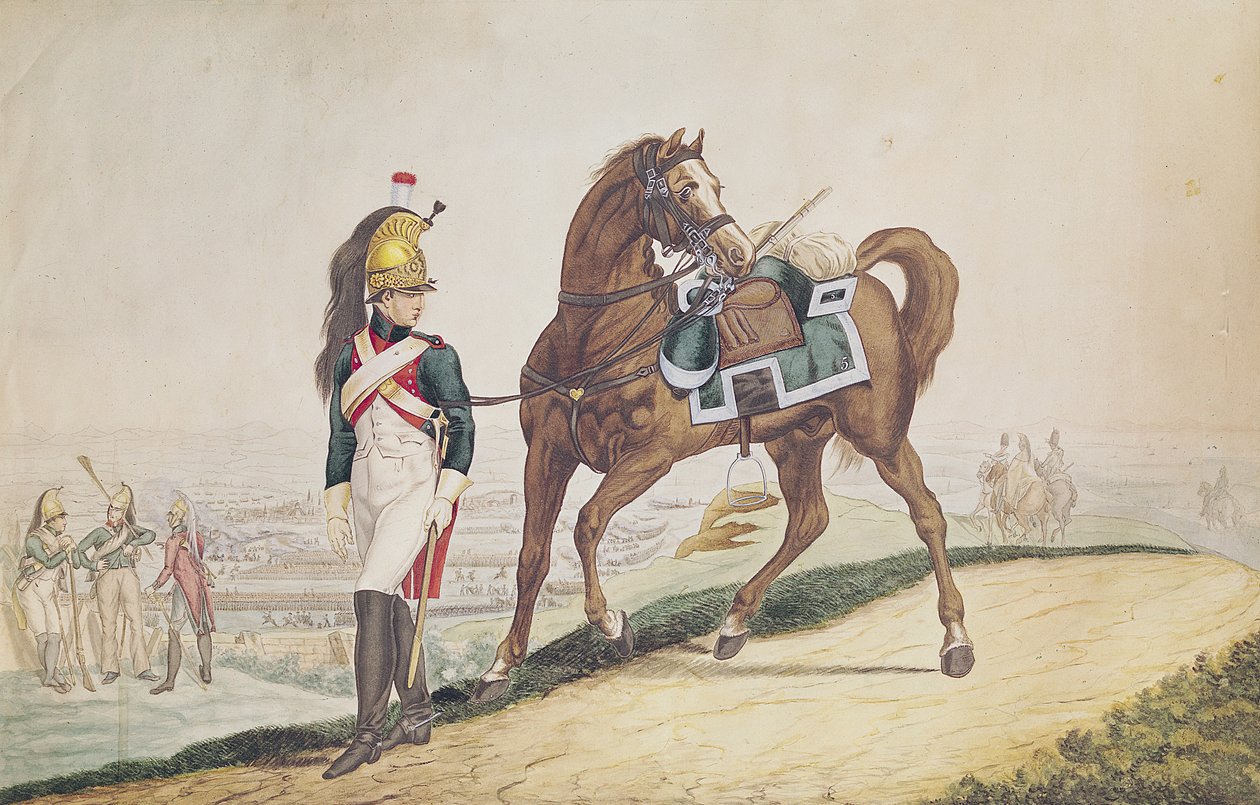 Dragons of the French Imperial Army (gouache på papir) av French School
