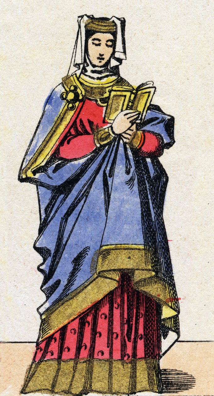 Dynasty of the Capetians: Portrait of Blanche de Castille av French School