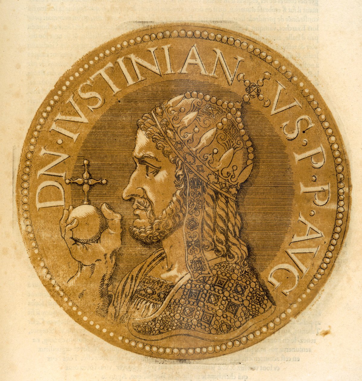 Den østromerske keiseren Justinian I av French School