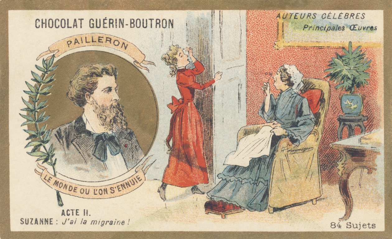 Edouard Pailleron (1834-1899) fransk dramatiker, poet og journalist, forfatter av "Le monde ou l'on s'ennuie", komedie i tre akter (1881) av French School