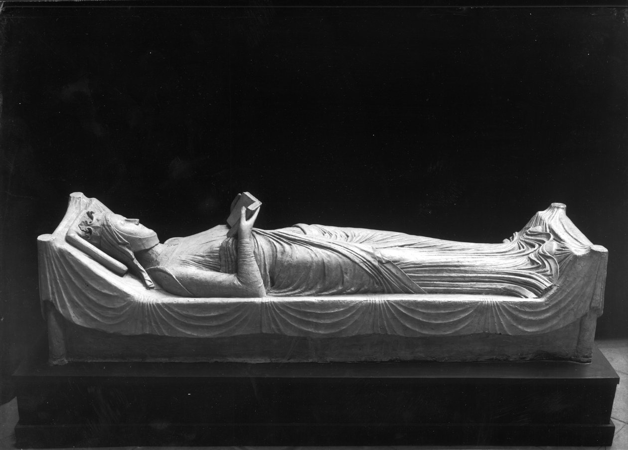 Skulptur av Eleanor av Aquitaine (ca. 1122-1204) Dronning av Frankrike, da av England av French School