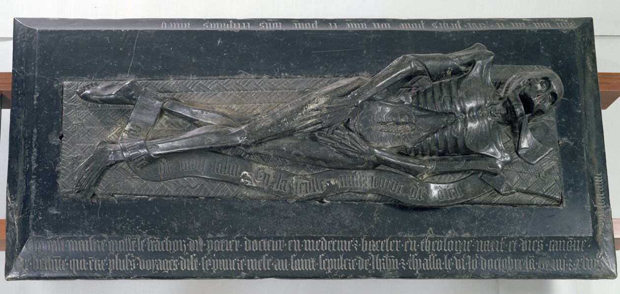 Skulptur av Guillaume Lefranchois (d.1446) kjent som Potier, Doctor and Canon of Bethune, 1446 av French School