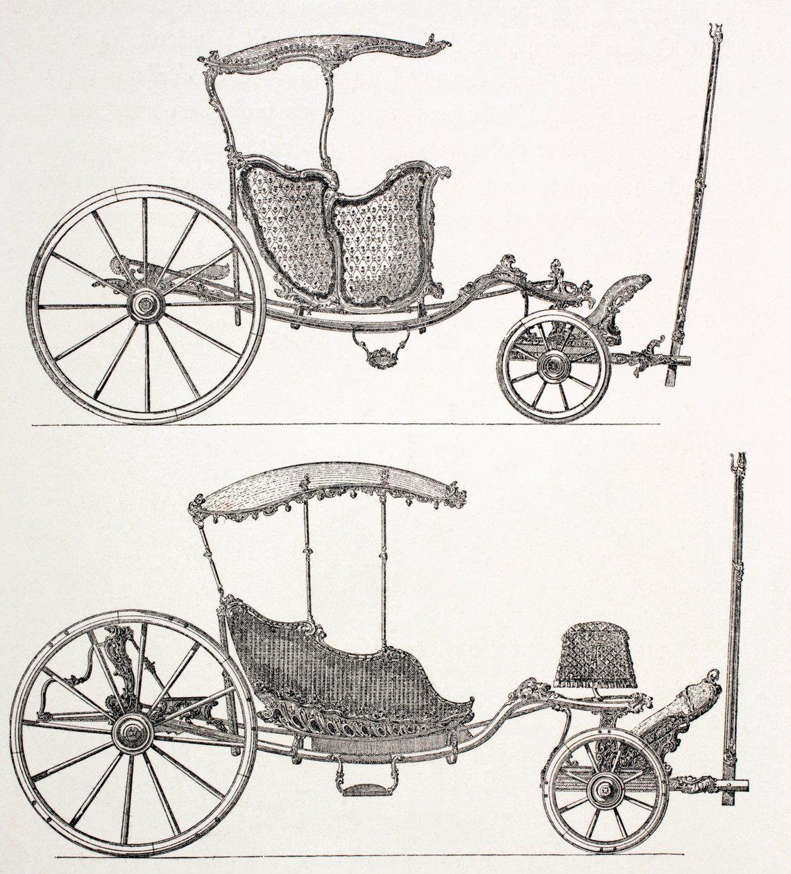 Franske vogner fra det attende århundre, 1875 av French School