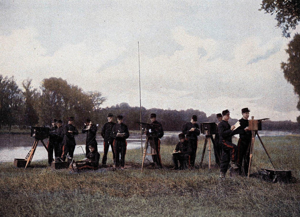 Elektrisk og optisk telegrafi - i "" Military Album"" av French School