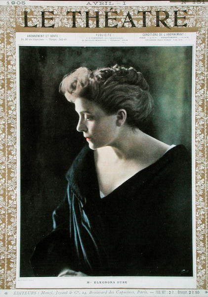 Eleonora Duse (1858-1924), illustrasjon på forsiden av magasinet 