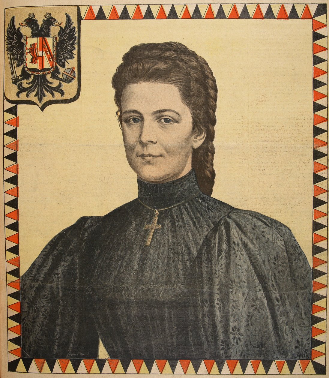 Elisabeth av Østerrike, illustrasjon fra Le Petit Journal: Supplement illustre, 25. september 1898 av French School