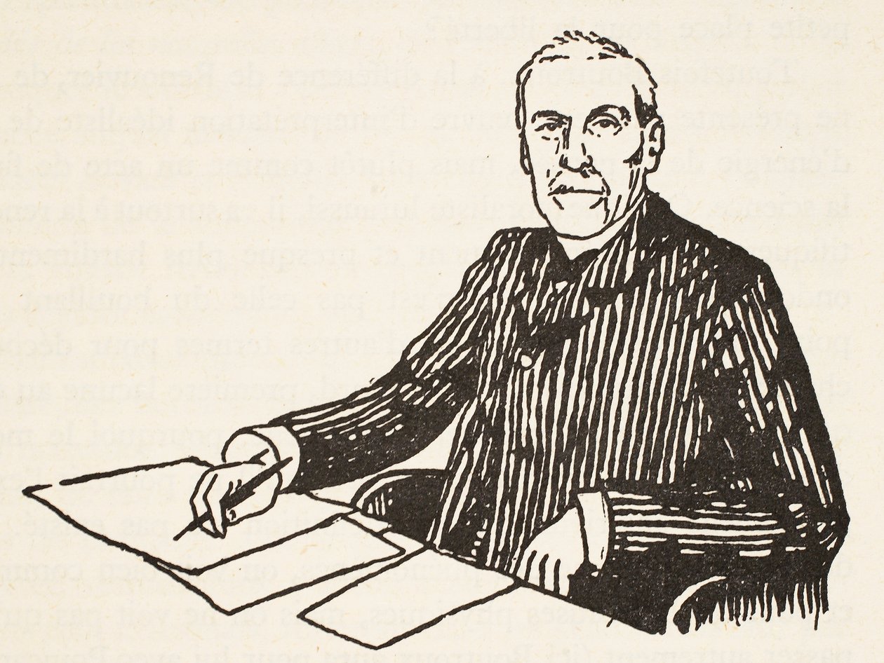 Emile Boutroux, kopi av Boris Mestchersky (d.1957), illustrasjon fra Histoire de la Nation Francaise, Sciences, Volumes I & II, av Gabriel Hanotaux (1853-1944), 1924 av French School