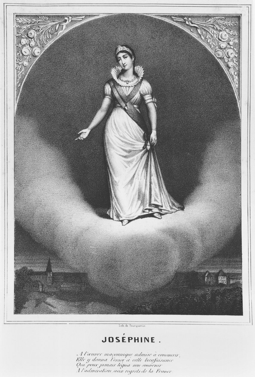 Keiserinne Josephine de Beauharnais (1763-1814) og frimureriet, ca. 1846 av French School