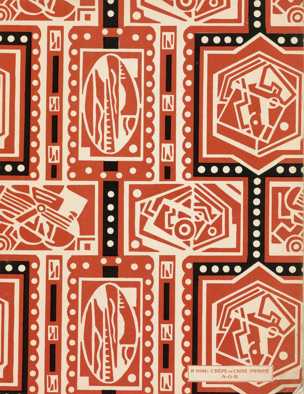 Sluttpapir fra Art-Gout_Beaute, ca. 1920-tallet (sjablongtrykk) av French School