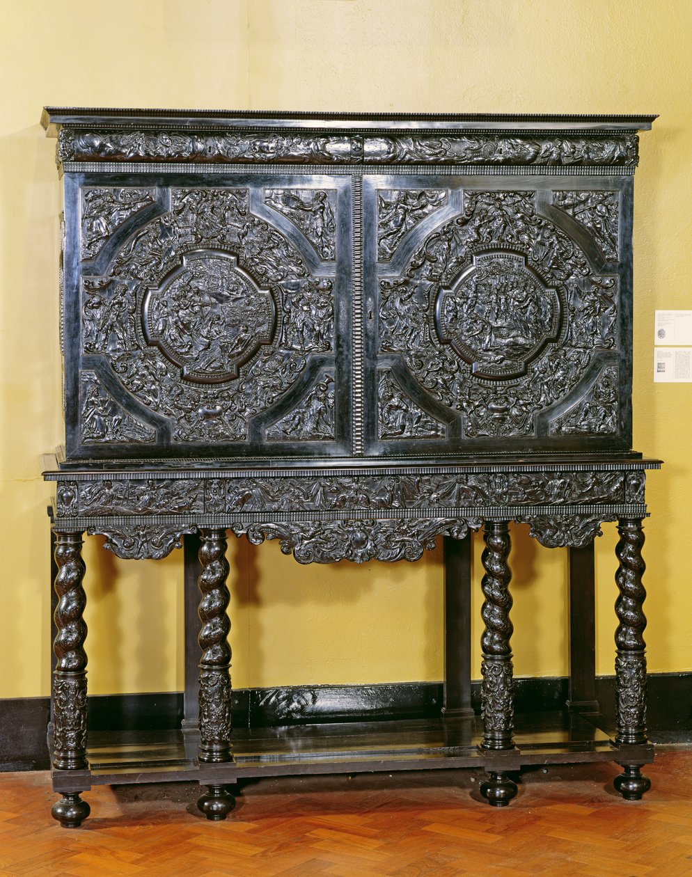 Endymion-skap, fransk, ca. 1650 (ibenholt, på en eik og furu) av French School