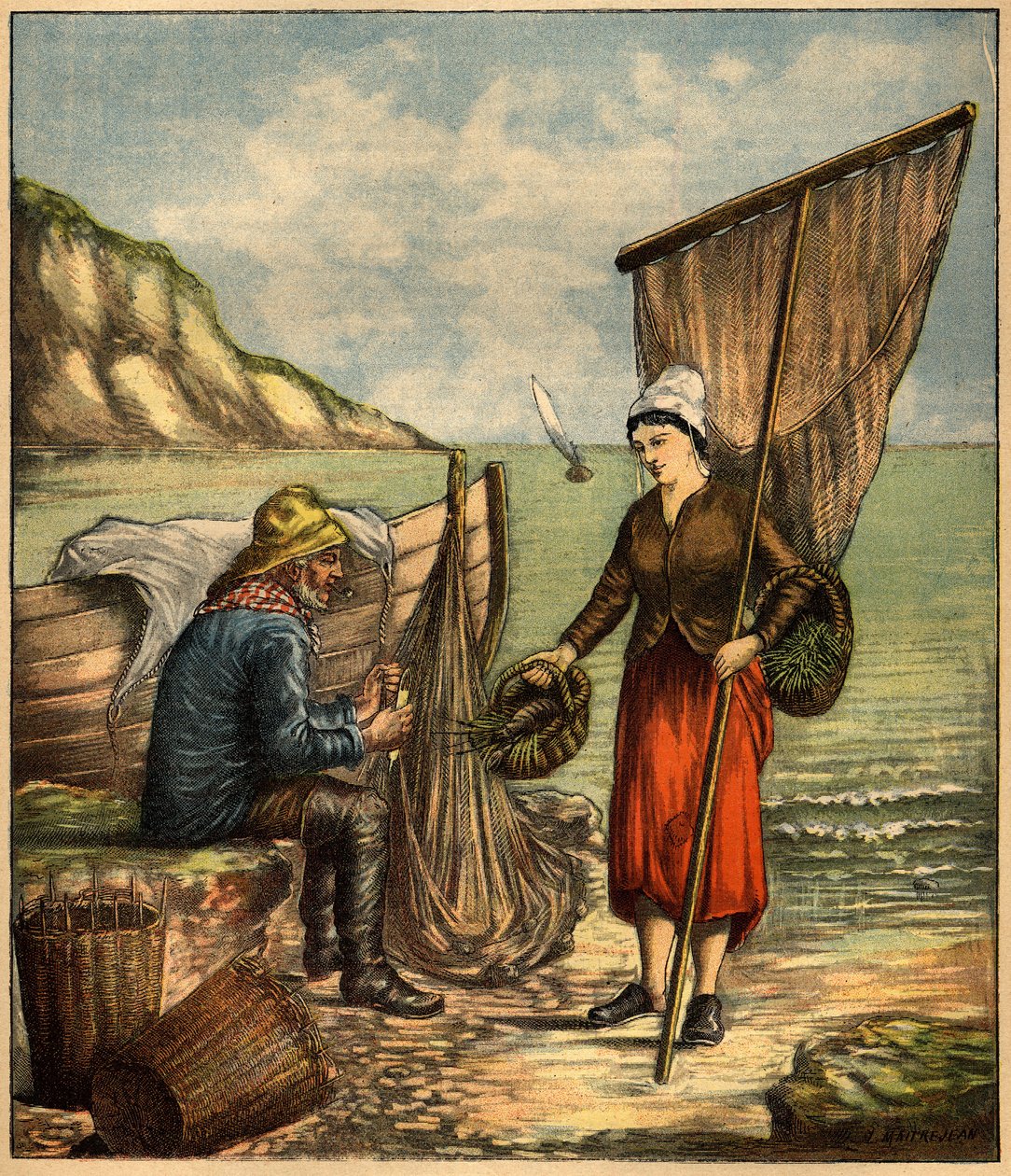 Gravering i "La Terre Illustree" "n ° 86 av 23. juni 1892. av French School