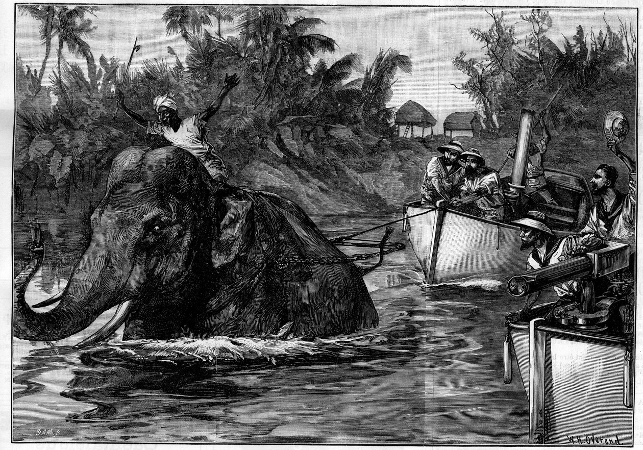 Gravering i "The Illustrous World", 3. april 1886. av French School