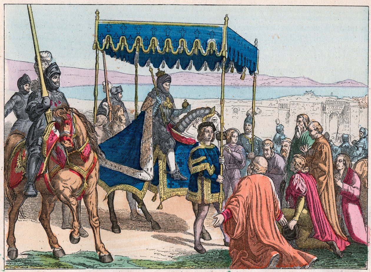Inngangen til Charles VIII (1470-1498) i Napoli av French School