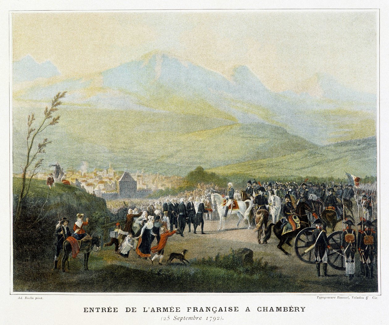 Inntreden av den franske hæren i Chambery, 25. september av French School
