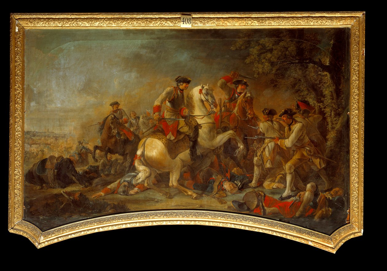 Episode av syvårskrigen (1756-1763) mellom Preussen og England. Anonymt maleri av den franske skolen. Chantilly fra 1700-tallet, Conde museum av French School