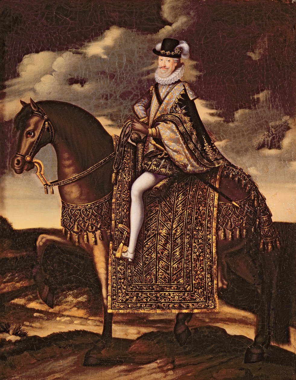 Ridesportrett av Henri IV (1553-1610) av French School