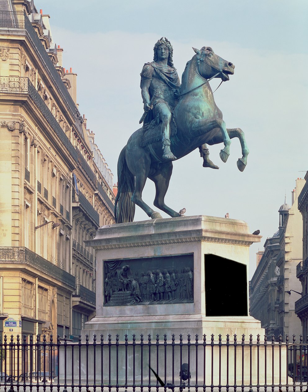 Rytterstatue av kong Ludvig XIV (1816-22) (bronse) av French School
