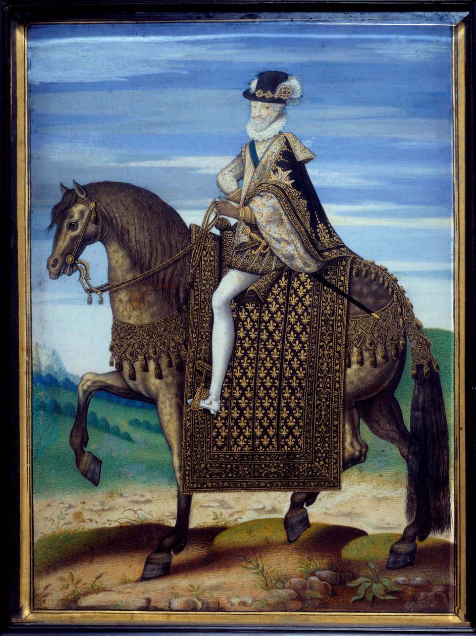 Rytterportrett av Henri IV (1553-1610) av French School