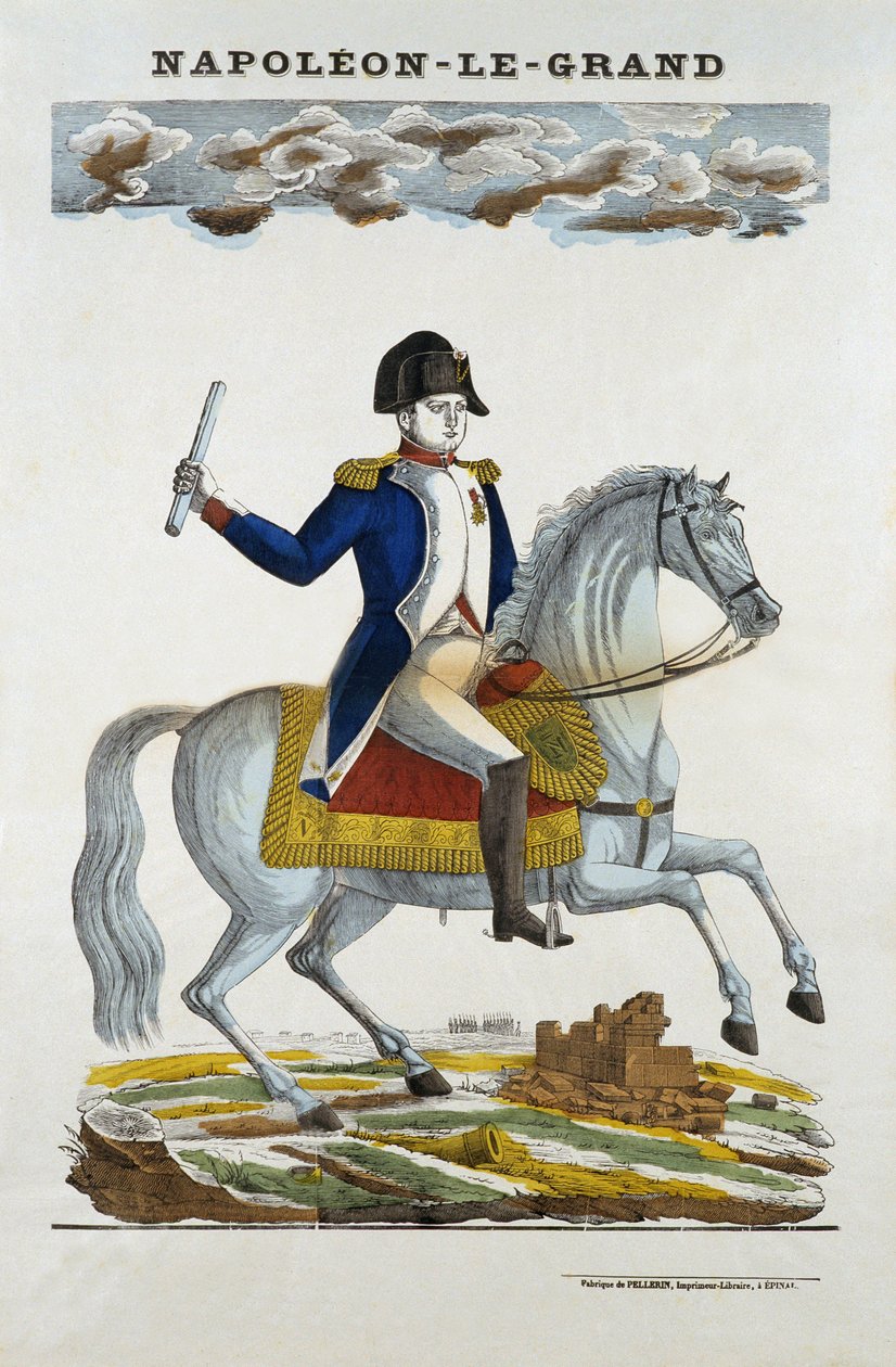 Rytterportrett av Napoleon I Bonaparte (1769-1821). av French School