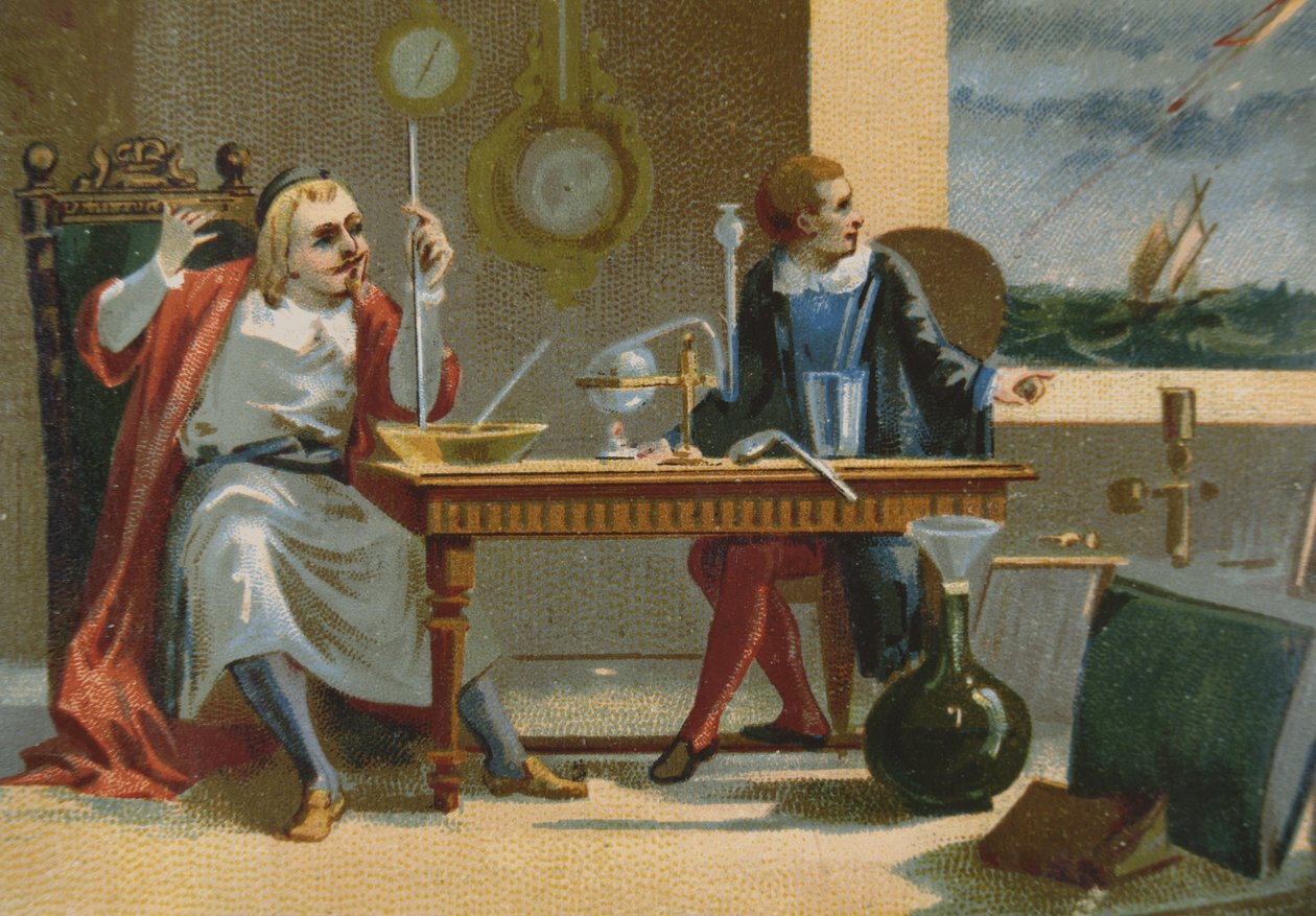 Evangelista Torricelli (1608-47), oppfinner av termometerbarometeret av French School