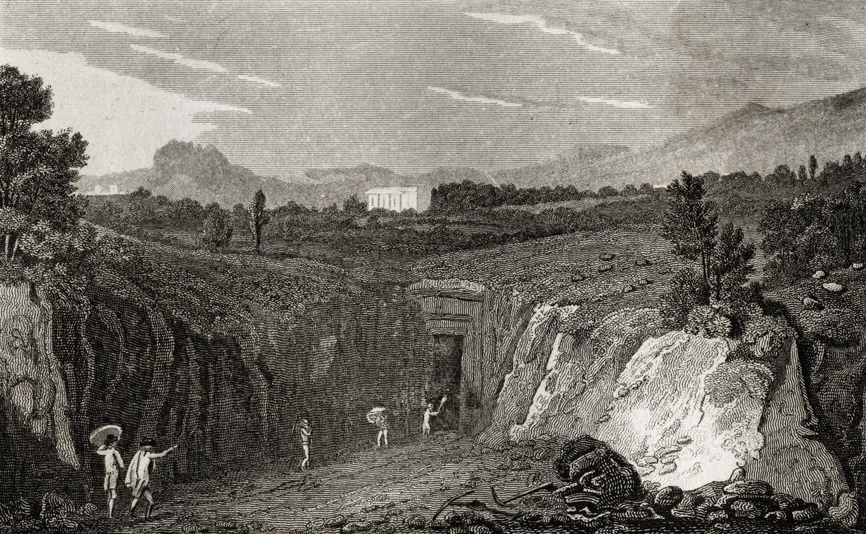 Utgraving som fører til restene av Herculaneum av French School