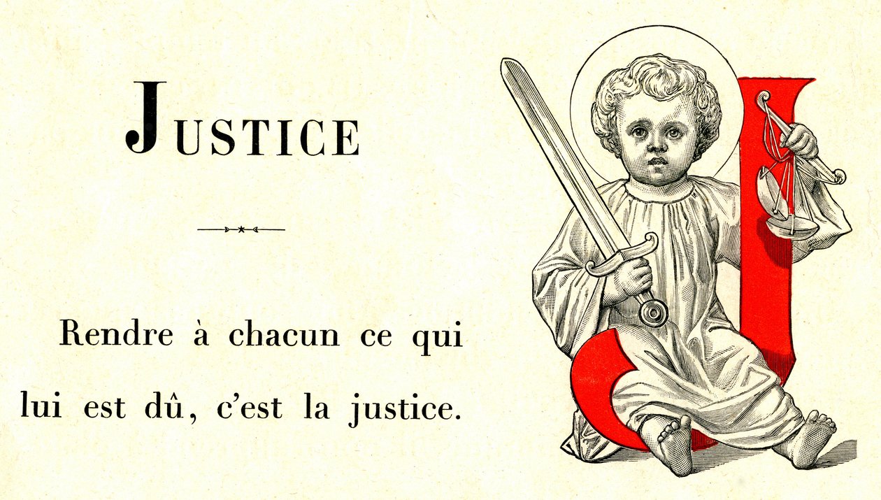 Utdrag fra Jesubarnets alfabet, utgave Alfred Mame a Tours av French School