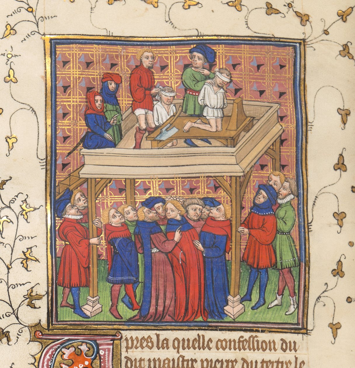 Henrettelse fra fra Chronicles of France eller St. Denis av French School