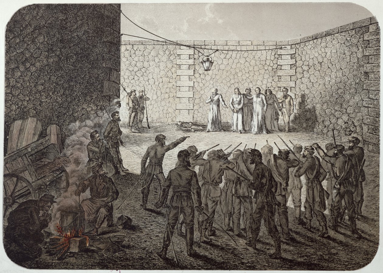 Henrettelse av gisler under kommunen, 1871 av French School