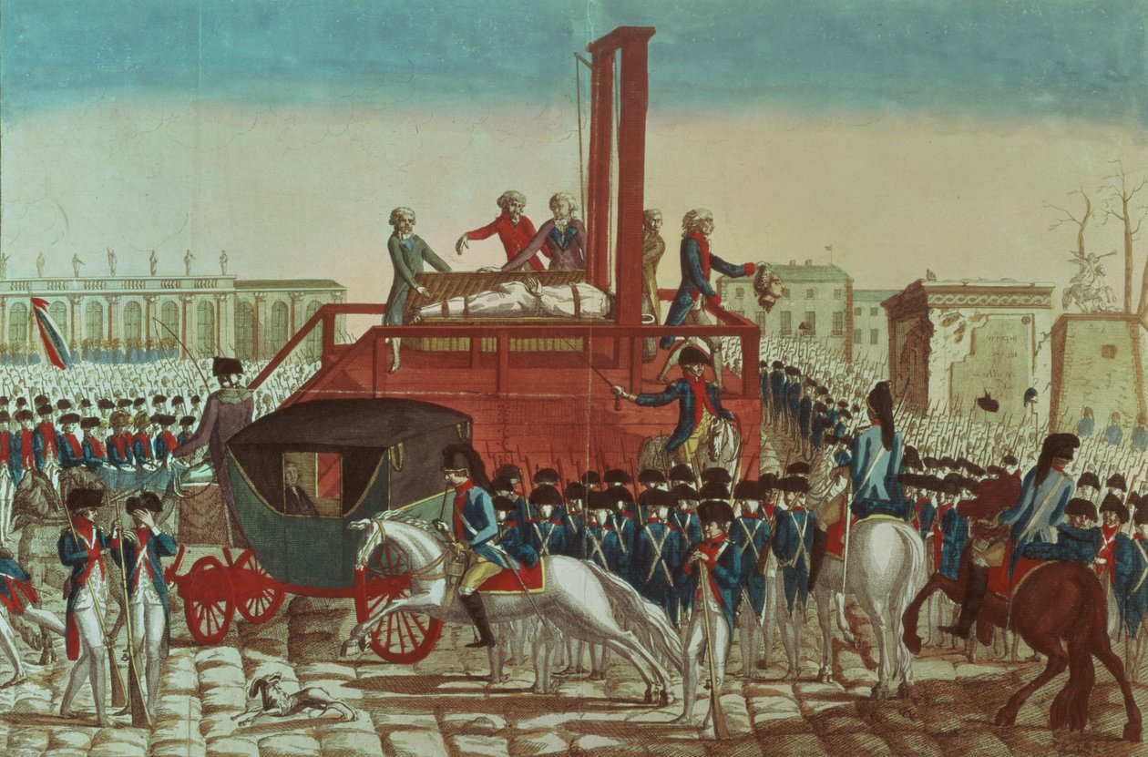 Henrettelse av Louis XVI (1754-93) 21. januar 1793 (se også 154902) av French School