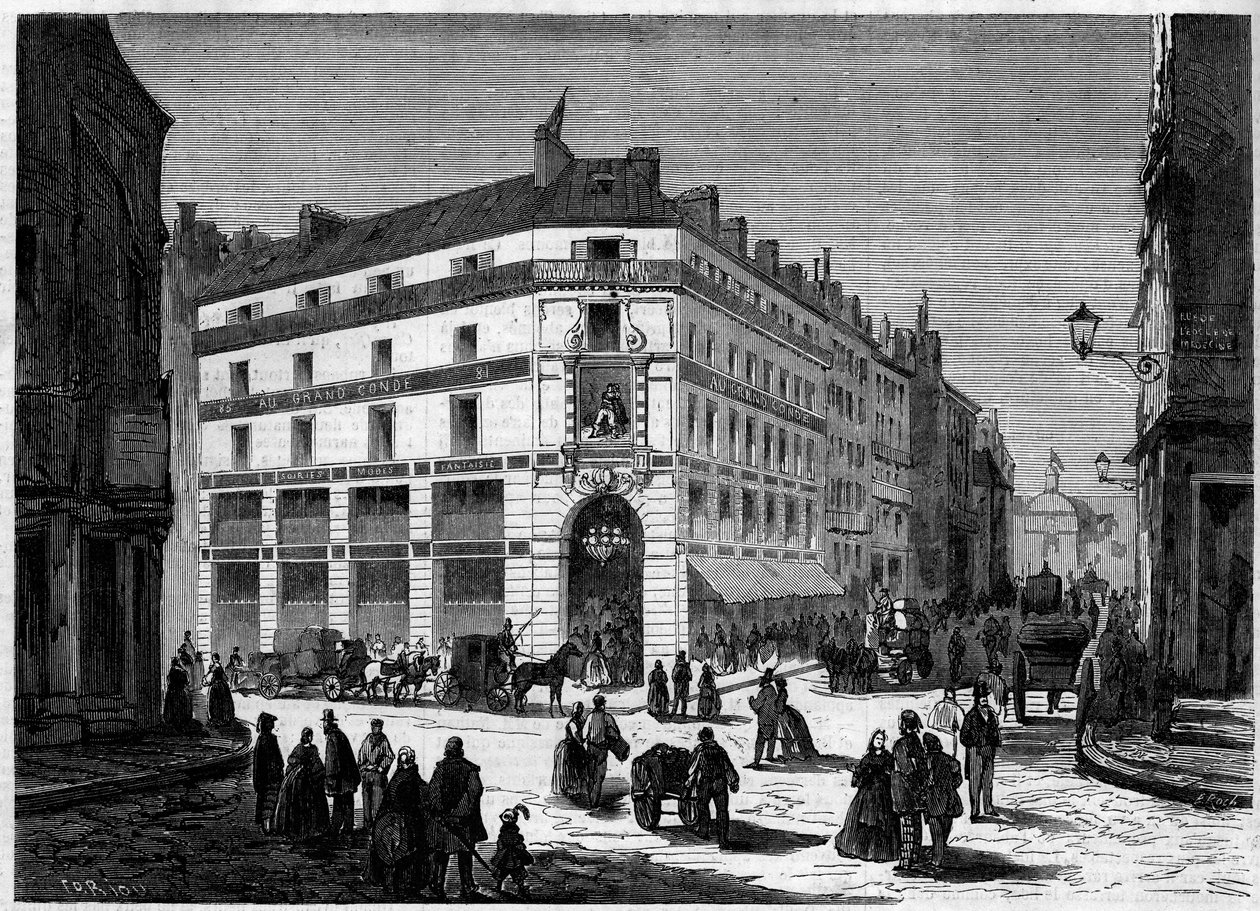 Utvendig visning av de nye butikkene i Grand Conde, i Paris, innviet 8. april av French School