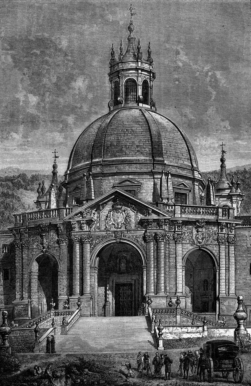 Exterior view of the shrine of the Jesuite Ignatius of Loyola in Spain av French School