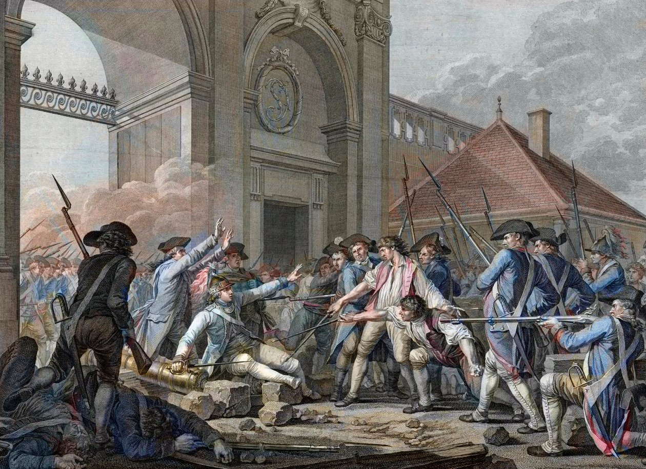 FRANSK REVOLUSJON - Det heroiske motet til den unge Desilles, 31. august av French School
