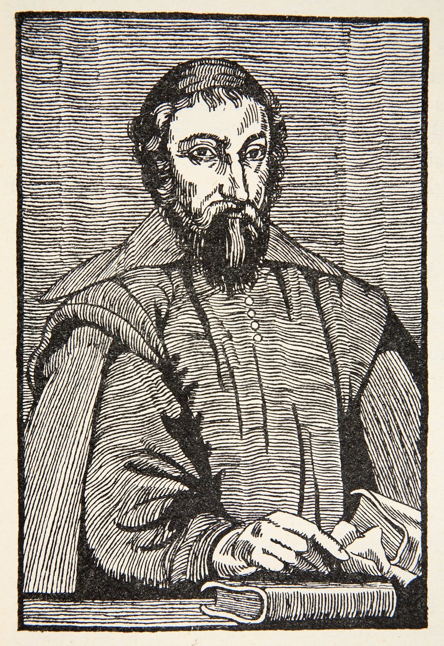 Fabri de Peiresc, kopi av Boris Mestchersky (d.1957) illustrasjon fra Histoire de la Nation Francaise, Sciences, Volumes I & II, av Gabriel Hanotaux (1853-1944), 1924 av French School