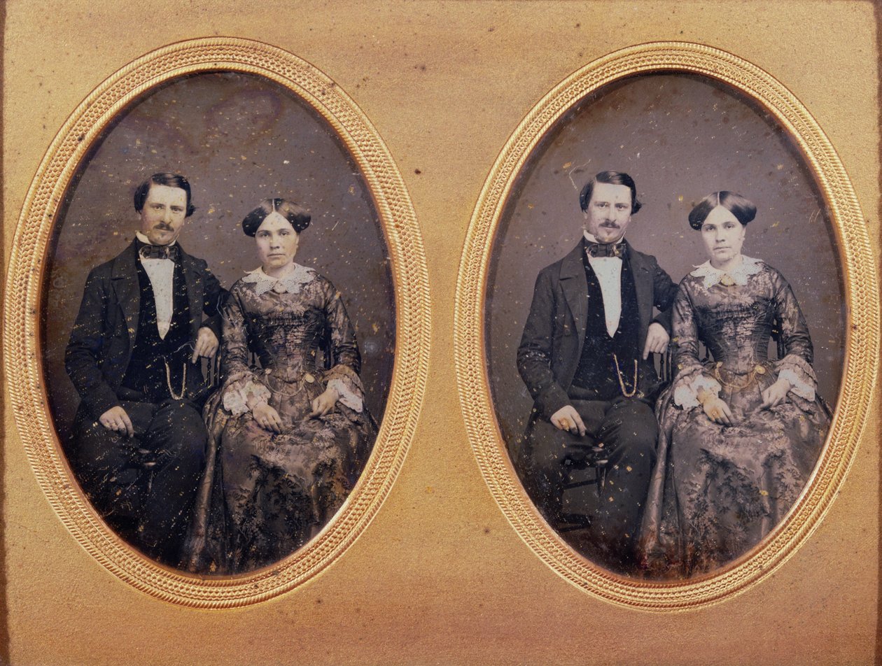 Familiegruppe, ca. 1840 (daguerreotypi) av French School