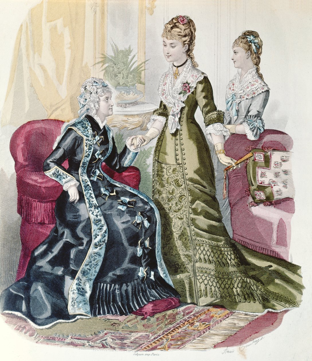 Fashion of the Second Empire, fra La Mode Illustrée av French School