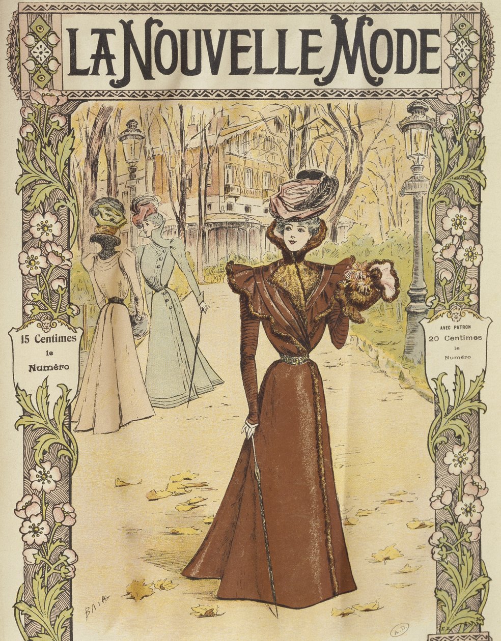 Moteplate, omslagsillustrasjon fra La Nouvelle Mode, 12. desember 1897 av French School
