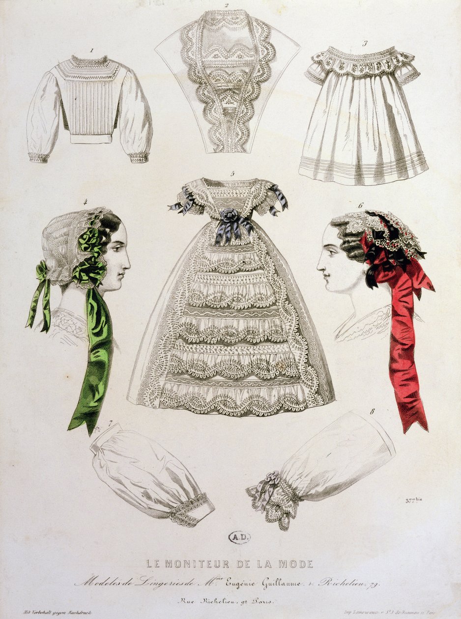 Motetallerken fra Le Moniteur de la Mode, 1854 av French School