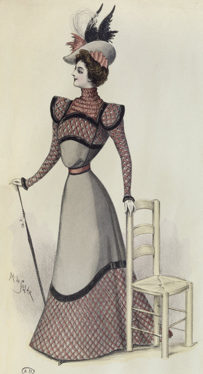 Moteplate, illustrasjon fra La Nouvelle Mode, 1897 av French School